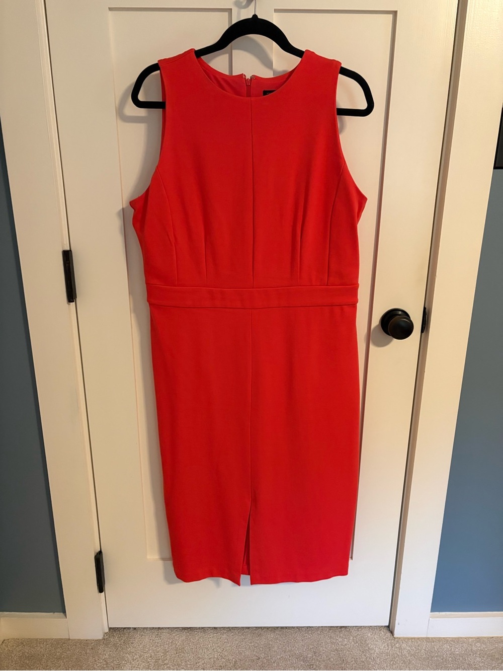 Ann Taylor Coral Sleeveless Sheath Dress